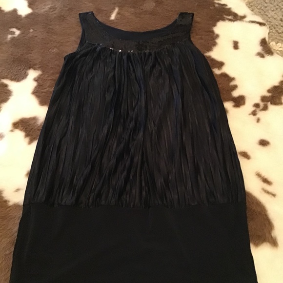NWT A. Byers Sequined Neck Tank -Black - Picture 6 of 8
